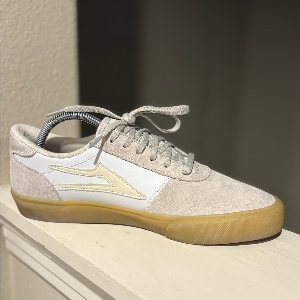 Lakai Manchester WHITE/GLOW IN THE DARK SUEDE Men’s Size 9 - Picture 6 of 10